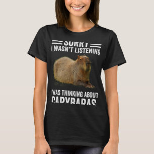 Denken Sie an Capybaras Rodent Animal Spaß T-Shirt
