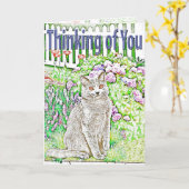 Denken Sie an Chartreux Garden Pastel Karte (Gelbe Blume)