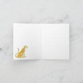 Denken Sie an Cheetah Note Card Karte (Innenseite)