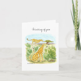 Denken Sie an Cheetah Note Card Karte