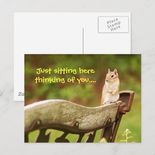 Denken Sie an Chipmunk Postkarte (Vorne/Hinten)