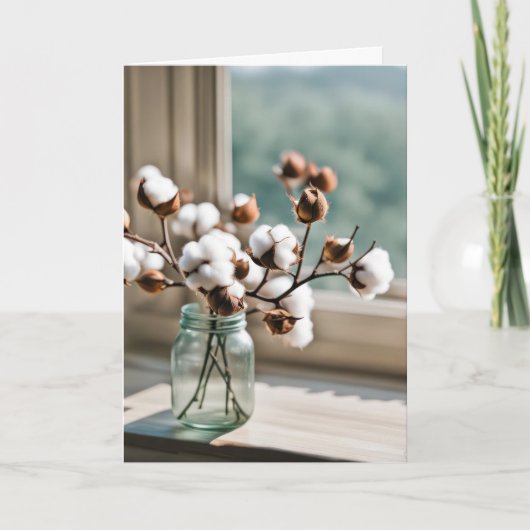 Denken Sie an Cotton Bouquet Karte (Vorderseite)