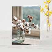 Denken Sie an Cotton Bouquet Karte (Gelbe Blume)