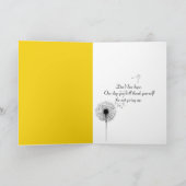 Denken Sie an Dandelion Reflection in a Mirror Karte (Innenseite)