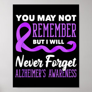 Denken Sie an das Alzheimer-Bewusstseins-Unterstüt Poster