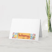 Denken Sie an das Blumenspray in Blauer Vase Einladung (Rückseite)