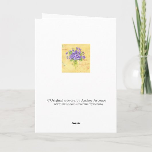 Denken Sie an das köstliche Bouquet der Violetkart Karte (Rückseite)