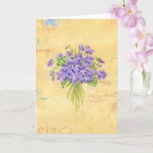 Denken Sie an das köstliche Bouquet der Violetkart Karte