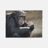 Denken Sie an das Monkeying Fleecedecke (Vorderseite (Horizontal))