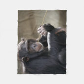 Denken Sie an das Monkeying Fleecedecke (Vorderseite)