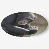 Denken Sie an das Monkeying Pappteller (Schrägansicht)