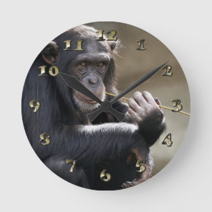 Denken Sie an das Monkeying Runde Wanduhr