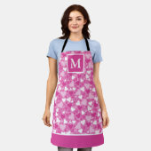 Denken Sie an das Monogramm des rosa Brustkrebs Schürze (Getragen)
