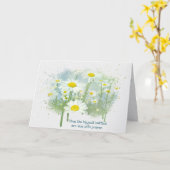 Denken Sie an das weiße Daisy-Feld auf Ihrer Karte (Gelbe Blume)