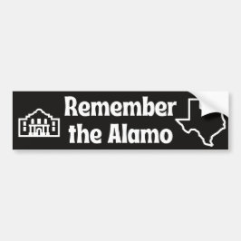 Denken Sie an den Alamo Texas Themed Autoaufkleber
