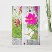 Denken Sie an den eigenen Kosmos-Blumengarten Karte (Vorderseite)