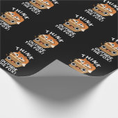 Denken Sie an den Fox Funny Animal Pub Dark BG Geschenkpapier (Ecke)