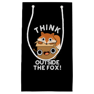 Denken Sie an den Fox Funny Animal Pub Dark BG Kleine Geschenktüte