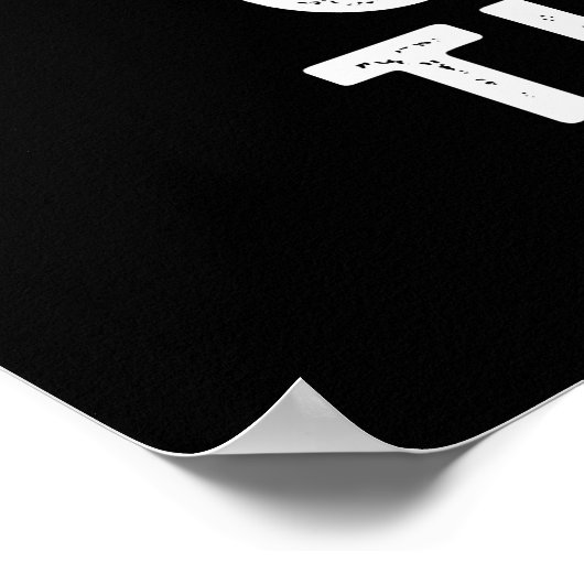 Denken Sie an den Fox Funny Animal Pub Dark BG Poster (Ecke)