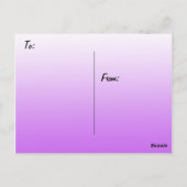 Denken Sie an den Hibiskus Purple Flowers Postkarte (Rückseite)