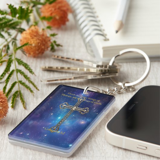 Denken Sie an den Himmel Schlüsselanhänger (Vorderseite rechts)