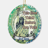 Denken Sie an den individuelle Name "Freiheit" Keramik Ornament (Links)