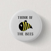 Denken Sie an den Knopf Bienen Button (Vorderseite)
