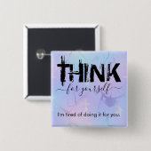 Denken Sie an den Knopf Button (Vorne & Hinten)