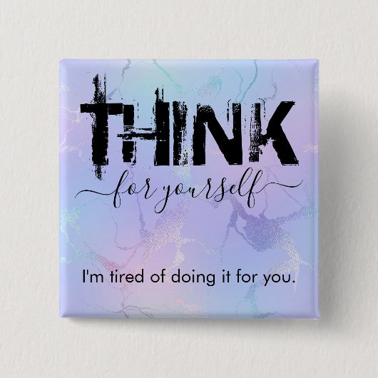 Denken Sie an den Knopf Button (Vorderseite)