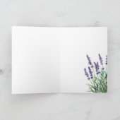 Denken Sie an den Lila Garten Wasserfarbe Lavendel Karte (Innenseite)