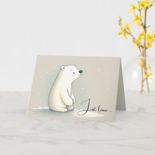 Denken Sie an den Polarbär Karte (Gelbe Blume)