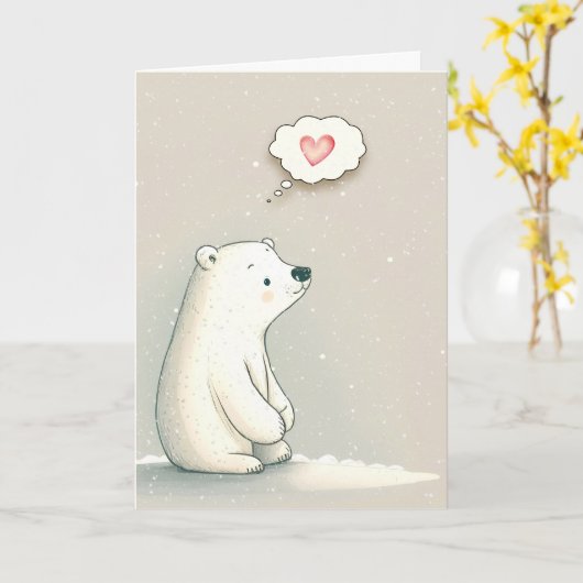 Denken Sie an den Polarbär Karte (Gelbe Blume)