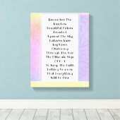 Denken Sie an den Regenbogen Leinwanddruck (Insitu (Holzboden))