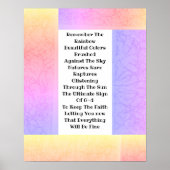 Denken Sie an den Regenbogen Poster (Vorne)