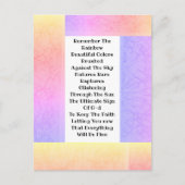 Denken Sie an den Regenbogen Postkarte (Vorderseite)