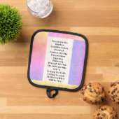 Denken Sie an den Regenbogen Topflappen (Oben Unten)
