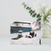 Denken Sie an den Winter Postkarte (Stehend Vorderseite)