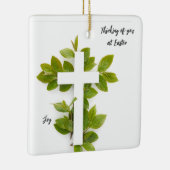 Denken Sie an den zu Ostern bearbeitbaren Text Keramikornament (Rechts)