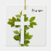 Denken Sie an den zu Ostern bearbeitbaren Text Keramikornament (Rückseite)