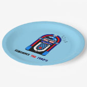 Denken Sie an die 1950er Jahre Pappteller (Schrägansicht)