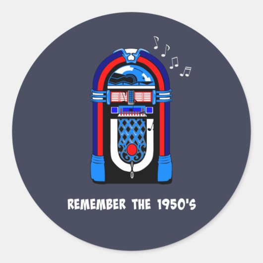 Denken Sie an die 1950er Jahre Runder Aufkleber (Vorderseite)