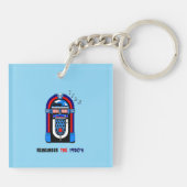 Denken Sie an die 1950er Jahre Schlüsselanhänger (Rückseite)