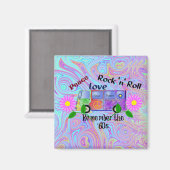 Denken Sie an die 60er, psychedelisches Design, Magnet (Vorderseite/Rückseite)