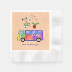 Denken Sie an die "60er Rock and Roll, Groovy, Ser Serviette