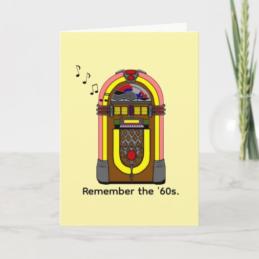 Denken Sie an die "60er und Jukebox Musik. Karte (Vorderseite)