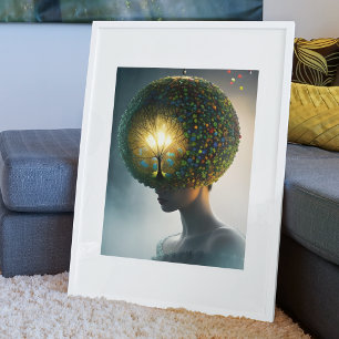 Denken Sie an die Baumfantasy-Kunst Poster