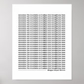 Denken Sie an die Berge und Täler Poster (Vorne)