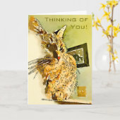 Denken Sie an die Cat Art Blank in der benutzerdef Karte (Gelbe Blume)