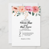 Denken Sie an die Einladung zur Hochzeit der Blume (Vorderseite)