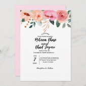 Denken Sie an die Einladung zur Hochzeit der Blume (Vorne/Hinten)